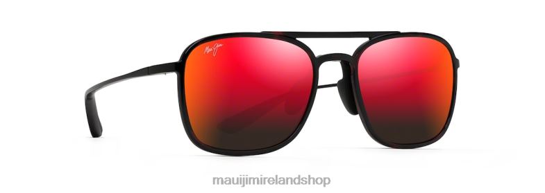 Maui Jim Ireland 2J26J107 | Maui Jim Keokea Polarized Aviator Sunglasses Red and Black Tortoise/HAWAII LAVA