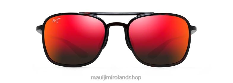 Maui Jim Ireland 2J26J107 | Maui Jim Keokea Polarized Aviator Sunglasses Red and Black Tortoise/HAWAII LAVA