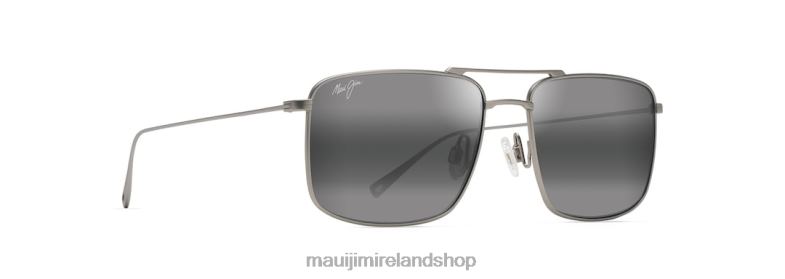 Maui Jim Ireland 2J26J18 | Maui Jim Aeko Polarized Aviator Sunglasses Matte Titanium/Neutral Grey