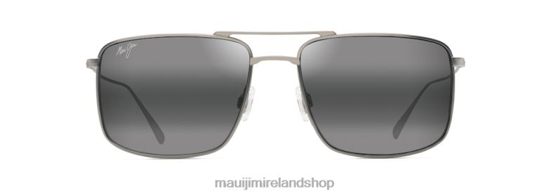 Maui Jim Ireland 2J26J18 | Maui Jim Aeko Polarized Aviator Sunglasses Matte Titanium/Neutral Grey