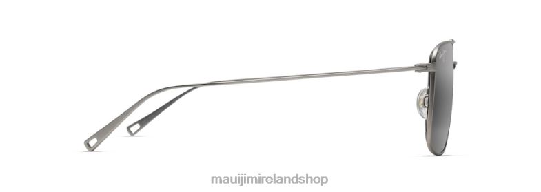 Maui Jim Ireland 2J26J18 | Maui Jim Aeko Polarized Aviator Sunglasses Matte Titanium/Neutral Grey