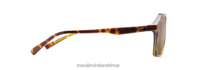 Maui Jim Ireland 2J26J49 | Maui Jim Wedges Polarized Aviator Sunglasses Tortoise with Amber Interior/HCL Bronze