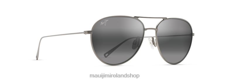 Maui Jim Sunglasses 2J26J10 | Maui Jim Walaka Polarized Aviator Sunglasses Matte Titanium/Neutral Grey