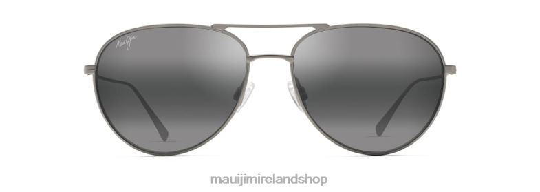 Maui Jim Sunglasses 2J26J10 | Maui Jim Walaka Polarized Aviator Sunglasses Matte Titanium/Neutral Grey