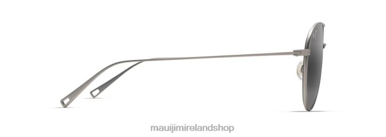 Maui Jim Sunglasses 2J26J10 | Maui Jim Walaka Polarized Aviator Sunglasses Matte Titanium/Neutral Grey