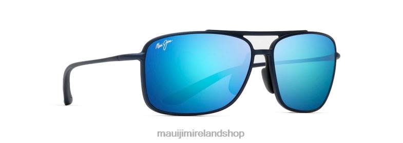 Maui Jim Sunglasses 2J26J164 | Maui Jim Kaupo Gap Polarized Aviator Sunglasses Matte Blue/Blue Hawaii