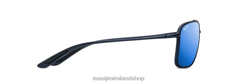 Maui Jim Sunglasses 2J26J164 | Maui Jim Kaupo Gap Polarized Aviator Sunglasses Matte Blue/Blue Hawaii