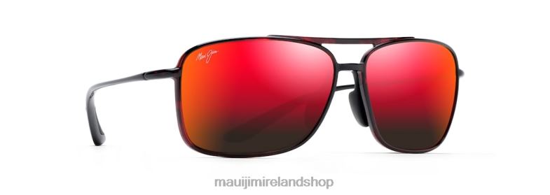 Maui Jim Sunglasses 2J26J166 | Maui Jim Kaupo Gap Polarized Aviator Sunglasses Red and Black Tortoise/HAWAII LAVA