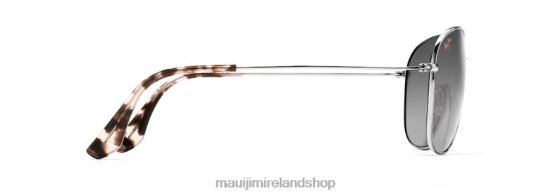 Maui Jim Sunglasses 2J26J198 | Maui Jim Cliff House Polarized Aviator Sunglasses Silver/Neutral Grey