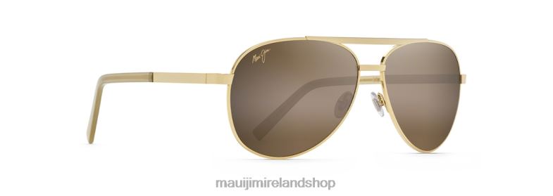Maui Jim Sunglasses 2J26J240 | Maui Jim Seacliff Polarized Aviator Sunglasses Gold/HCL Bronze