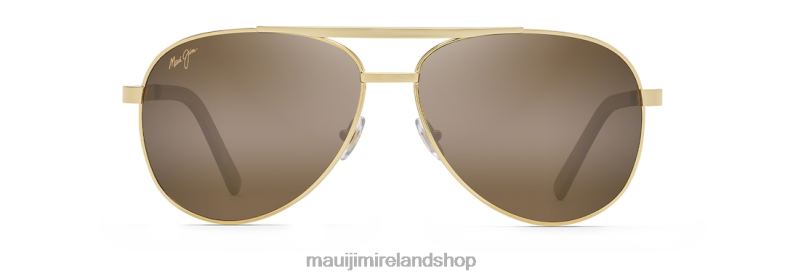 Maui Jim Sunglasses 2J26J240 | Maui Jim Seacliff Polarized Aviator Sunglasses Gold/HCL Bronze