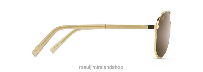 Maui Jim Sunglasses 2J26J240 | Maui Jim Seacliff Polarized Aviator Sunglasses Gold/HCL Bronze