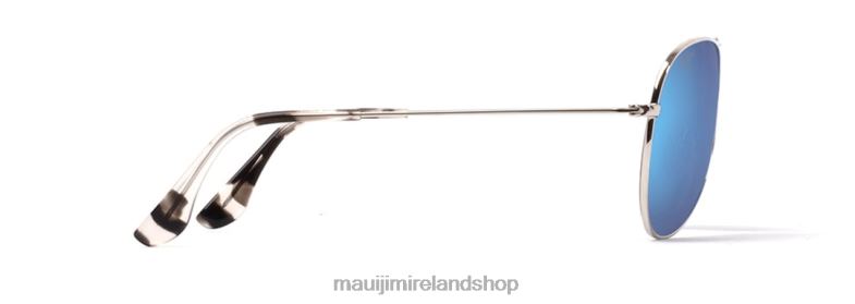 Maui Jim Sunglasses 2J26J316 | Maui Jim Mavericks Polarized Aviator Sunglasses Silver/Blue Hawaii
