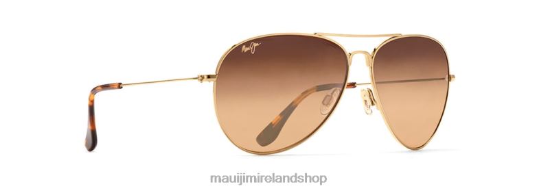 Maui Jim Sunglasses 2J26J318 | Maui Jim Mavericks Polarized Aviator Sunglasses Gold/HCL Bronze