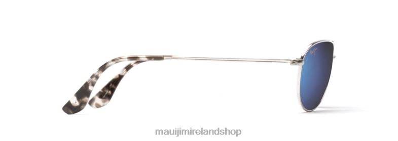 Maui Jim Sunglasses 2J26J326 | Maui Jim Baby Beach Polarized Aviator Sunglasses Silver/Blue Hawaii