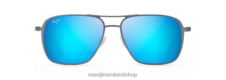 Maui Jim Sunglasses 2J26J361 | Maui Jim Beaches Asian Fit Polarized Aviator Sunglasses Dove Grey/Blue Hawaii