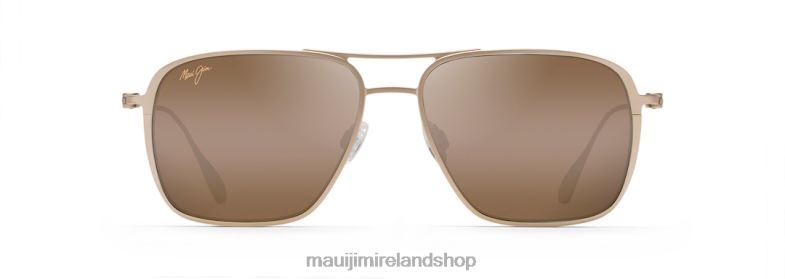 Maui Jim Sunglasses 2J26J362 | Maui Jim Beaches Asian Fit Polarized Aviator Sunglasses Satin Gold/HCL Bronze