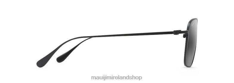 Maui Jim Sunglasses 2J26J375 | Maui Jim Beaches Polarized Aviator Sunglasses Matte Black/Neutral Grey