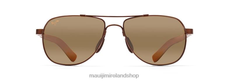 Maui Jim Sunglasses 2J26J389 | Maui Jim Guardrails Polarized Aviator Sunglasses Metallic Gloss Copper/HCL Bronze