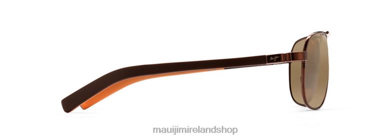 Maui Jim Sunglasses 2J26J389 | Maui Jim Guardrails Polarized Aviator Sunglasses Metallic Gloss Copper/HCL Bronze