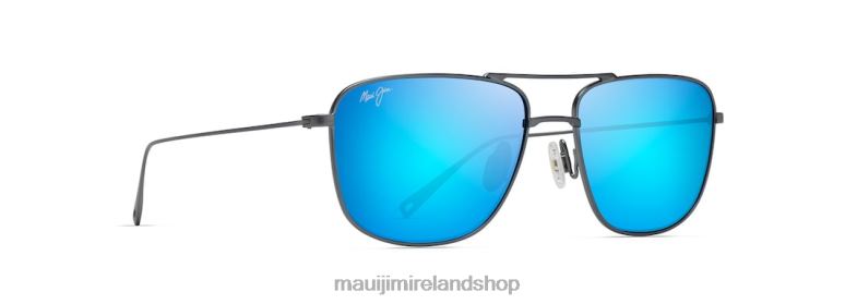 Maui Jim Sunglasses 2J26J7 | Maui Jim Mikioi Polarized Aviator Sunglasses Dove Grey/Blue Hawaii