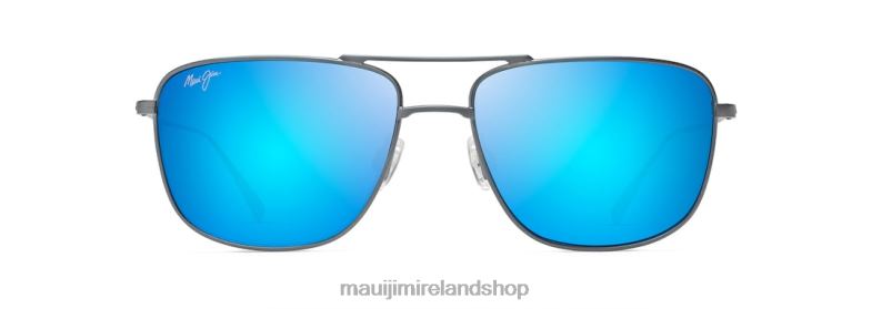 Maui Jim Sunglasses 2J26J7 | Maui Jim Mikioi Polarized Aviator Sunglasses Dove Grey/Blue Hawaii