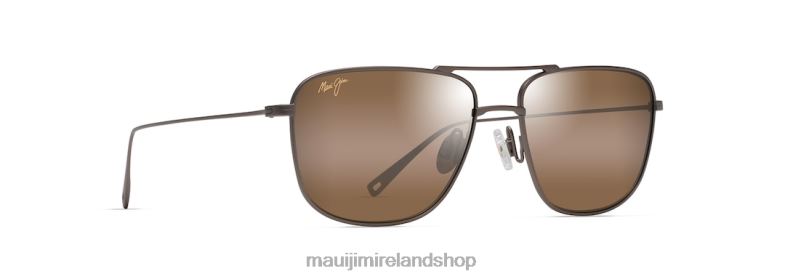 Maui Jim Sunglasses 2J26J8 | Maui Jim Mikioi Polarized Aviator Sunglasses Satin Sepia/HCL Bronze