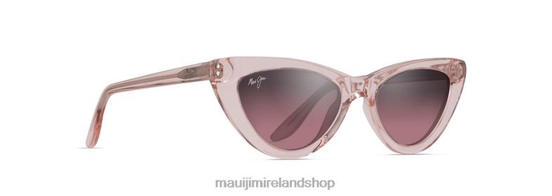 Maui Jim Ireland 2J26J17 | Maui Jim Lychee Polarized Cat Eye Sunglasses Translucent Light Pink/Rose