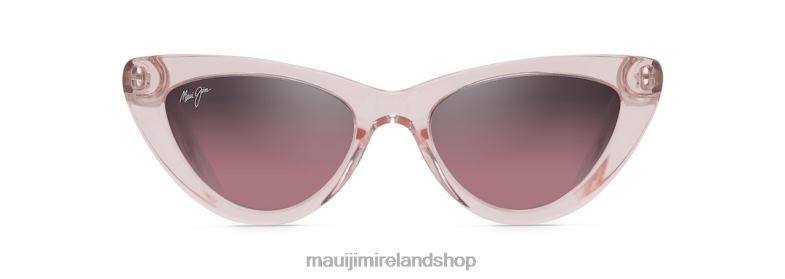 Maui Jim Ireland 2J26J17 | Maui Jim Lychee Polarized Cat Eye Sunglasses Translucent Light Pink/Rose
