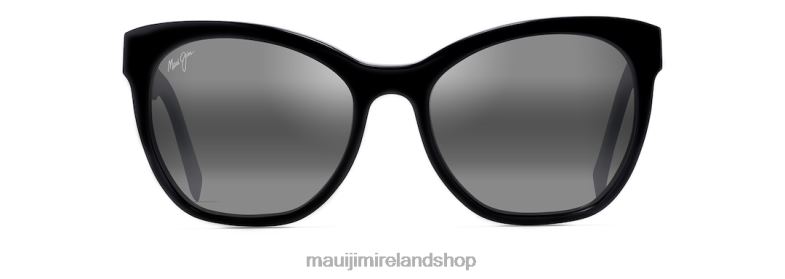 Maui Jim Ireland 2J26J44 | Maui Jim Alulu Polarized Cat Eye Sunglasses Gloss Black/Neutral Grey
