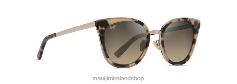 Maui Jim Ireland 2J26J53 | Maui Jim Wood Rose Polarized Cat Eye Sunglasses Tokyo Tortoise with Gold/HCL Bronze