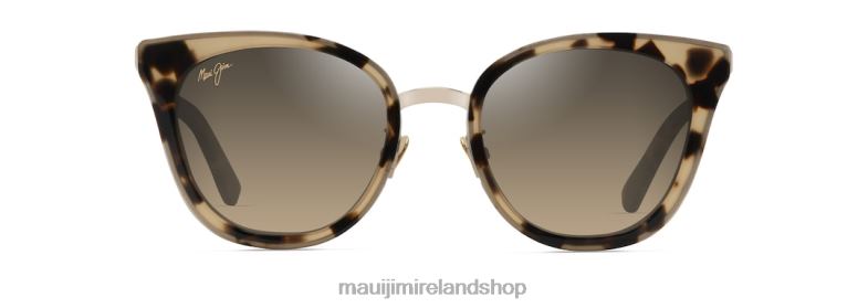 Maui Jim Ireland 2J26J53 | Maui Jim Wood Rose Polarized Cat Eye Sunglasses Tokyo Tortoise with Gold/HCL Bronze