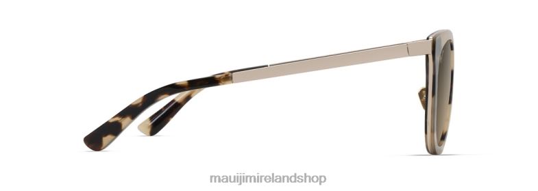 Maui Jim Ireland 2J26J53 | Maui Jim Wood Rose Polarized Cat Eye Sunglasses Tokyo Tortoise with Gold/HCL Bronze