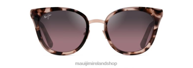 Maui Jim Ireland 2J26J54 | Maui Jim Wood Rose Polarized Cat Eye Sunglasses Pink Tortoise with Rose Gold/Rose