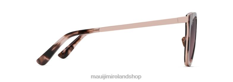 Maui Jim Ireland 2J26J54 | Maui Jim Wood Rose Polarized Cat Eye Sunglasses Pink Tortoise with Rose Gold/Rose
