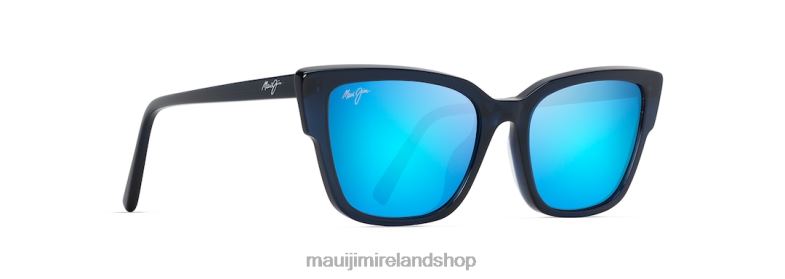 Maui Jim Ireland 2J26J56 | Maui Jim Kou Polarized Cat Eye Sunglasses Navy Blue/Blue Hawaii