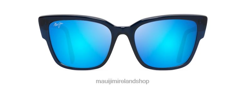 Maui Jim Ireland 2J26J56 | Maui Jim Kou Polarized Cat Eye Sunglasses Navy Blue/Blue Hawaii
