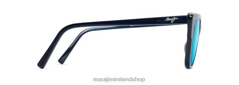 Maui Jim Ireland 2J26J56 | Maui Jim Kou Polarized Cat Eye Sunglasses Navy Blue/Blue Hawaii