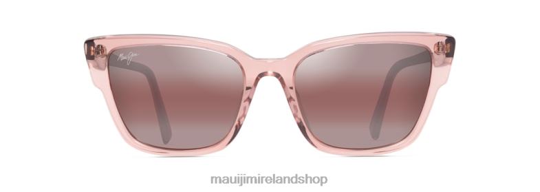 Maui Jim Ireland 2J26J58 | Maui Jim Kou Polarized Cat Eye Sunglasses Translucent Pink /Rose