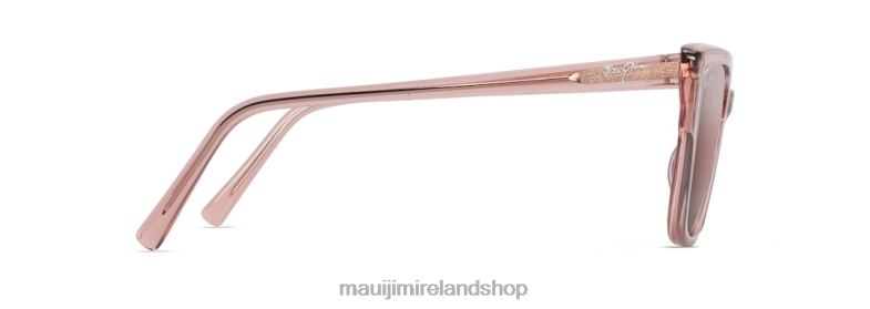 Maui Jim Ireland 2J26J58 | Maui Jim Kou Polarized Cat Eye Sunglasses Translucent Pink /Rose