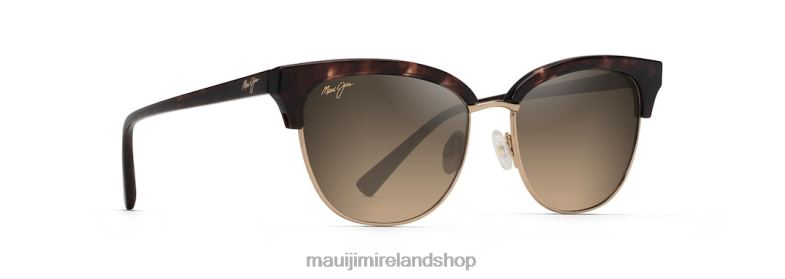Maui Jim Ireland 2J26J70 | Maui Jim Lokelani Polarized Cat Eye Sunglasses Tortoise with Gold/HCL Bronze