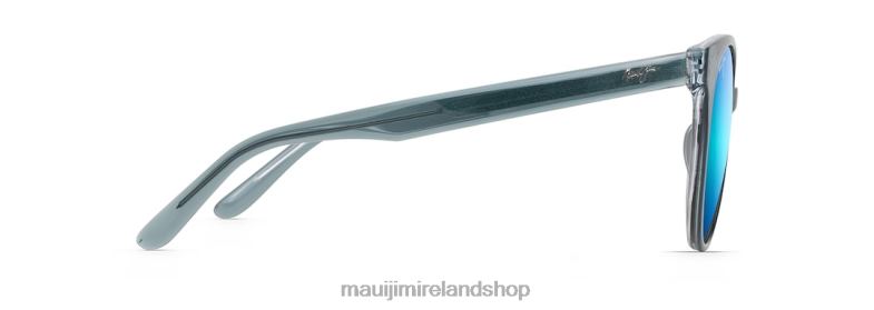 Maui Jim Ireland 2J26J96 | Maui Jim Mehana Polarized Cat Eye Sunglasses Steel Blue with Crystal/Blue Hawaii