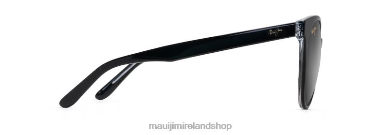 Maui Jim Ireland 2J26J97 | Maui Jim Mehana Polarized Cat Eye Sunglasses Black with Crystal/Neutral Grey