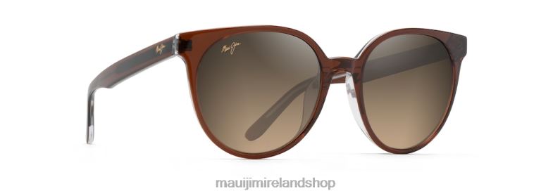 Maui Jim Ireland 2J26J98 | Maui Jim Mehana Polarized Cat Eye Sunglasses Rootbeer with Crystal/HCL Bronze