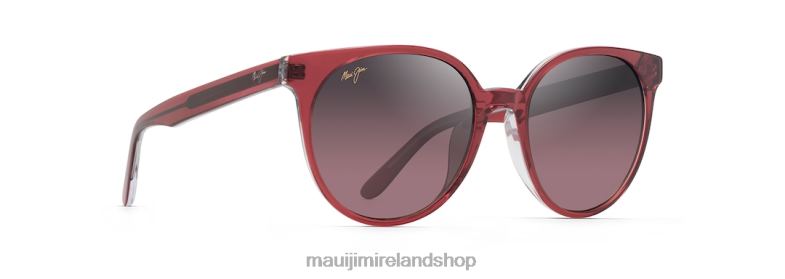 Maui Jim Ireland 2J26J99 | Maui Jim Mehana Polarized Cat Eye Sunglasses Raspberry with Crystal Interior/Rose