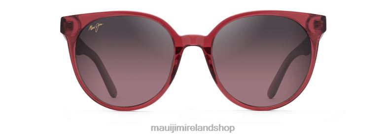 Maui Jim Ireland 2J26J99 | Maui Jim Mehana Polarized Cat Eye Sunglasses Raspberry with Crystal Interior/Rose