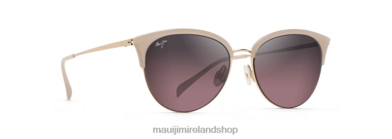 Maui Jim Sunglasses 2J26J125 | Maui Jim Olili Polarized Cat Eye Sunglasses Milky Almond/Rose