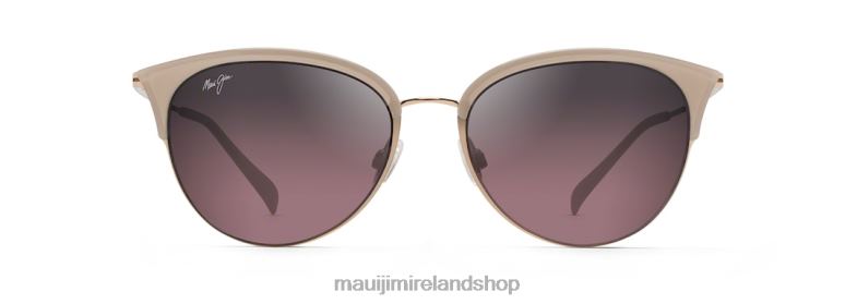 Maui Jim Sunglasses 2J26J125 | Maui Jim Olili Polarized Cat Eye Sunglasses Milky Almond/Rose