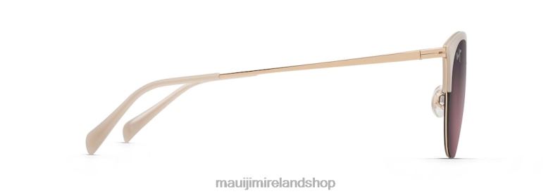 Maui Jim Sunglasses 2J26J125 | Maui Jim Olili Polarized Cat Eye Sunglasses Milky Almond/Rose