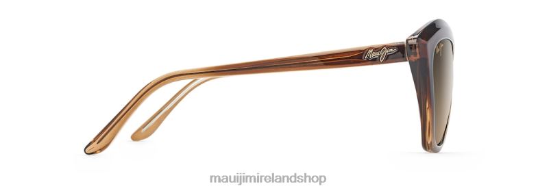 Maui Jim Sunglasses 2J26J219 | Maui Jim Lotus Polarized Cat Eye Sunglasses Chocolate Fade/HCL Bronze